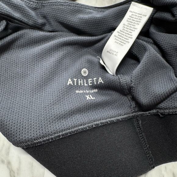 Athleta Power of She Sports Bra XL Black Camo Cross Back Workout Yoga Gym Train - Picture 6 of 6